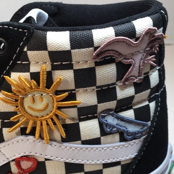 NWT Vans SK8 Hi Top Skateistan Checkerboard Sneakers Men’s 10.5 - Picture 7 of 10